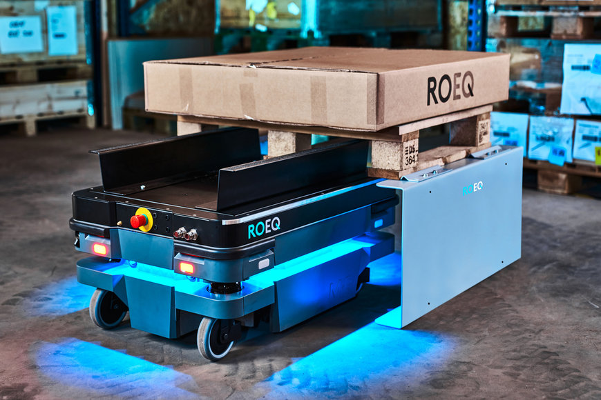 ROEQ lance un nouveau système d’élévation flexible pour le robot mobile autonome MiR250